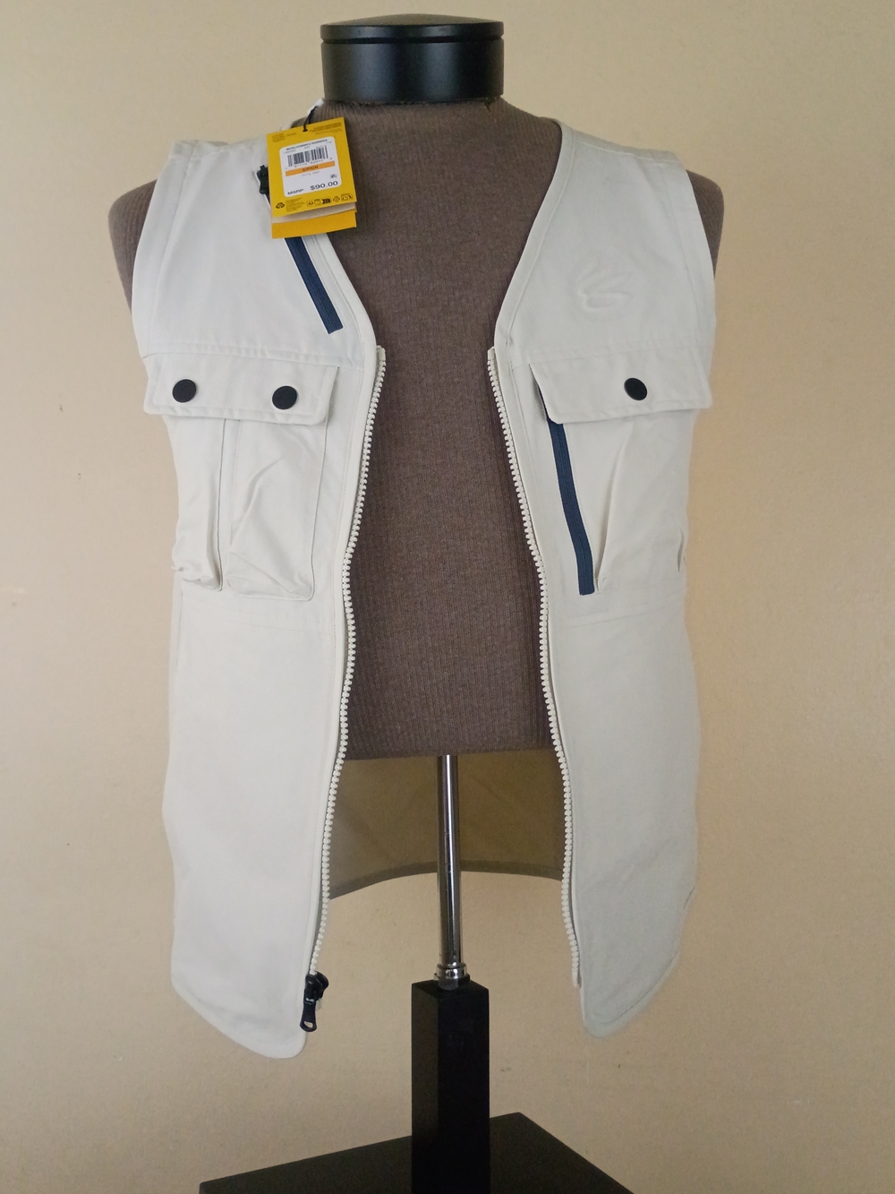Under Armour Stephen Curry Sleeveless Vest Beige - NWT Small $90